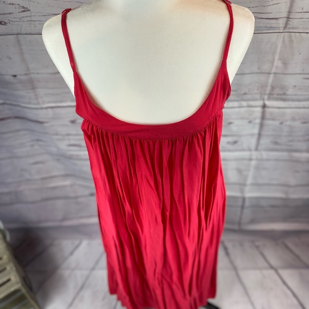 Background Italian Designer Coral Spaghetti-Strap Maxi Dress - L